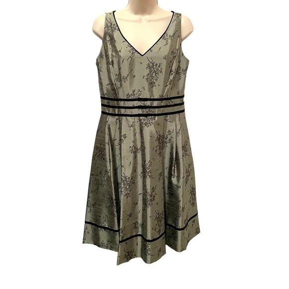 Vintage Positive Attitude Women’s Floral Dress Midi Fit and Flare Size 10 Lined - Picture 1 of 11